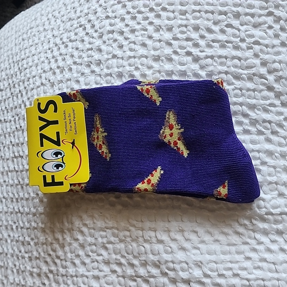 3/$20 Foozy Funny Pizza Socks!